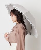 【ムーンバット/MOONBAT】の【一級遮光/晴雨兼用】LANVIN en Bleu (ランバン オン ブルー) 折りたたみ日傘 シャイニーフリル 遮光 遮熱 UV キャメル|ID: prp329100004550365 ipo3291000000032551188