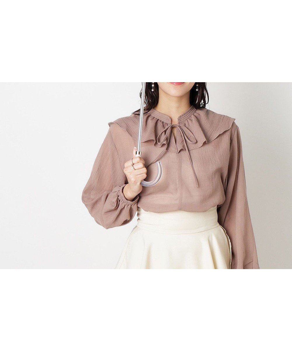【ムーンバット/MOONBAT】の【一級遮光/晴雨兼用】LANVIN en Bleu (ランバン オン ブルー) 折りたたみ日傘 シャイニーフリル 遮光 遮熱 UV インテリア・キッズ・メンズ・レディースファッション・服の通販 founy(ファニー) 　ファッション　Fashion　レディースファッション　Ladies' Fashion Online　傘 / レイングッズ　Umbrellas/Rainwear　エレガント 上品　Elegant　傘　Umbrella　シャイニー　Shiny　チャーム　Charm　フリル　Frills　日傘　Parasol　無地　Plain Color　サックスブルー|ID: prp329100004550365 ipo3291000000032551189