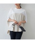 【アイシービー/iCB】の【新色追加・接触冷感・UVカット・洗える】 ヴィスコースナイロンハイゲージ 半袖プルオーバー オフホワイト×トープ系|ID: prp329100004550426 ipo3291000000032663331