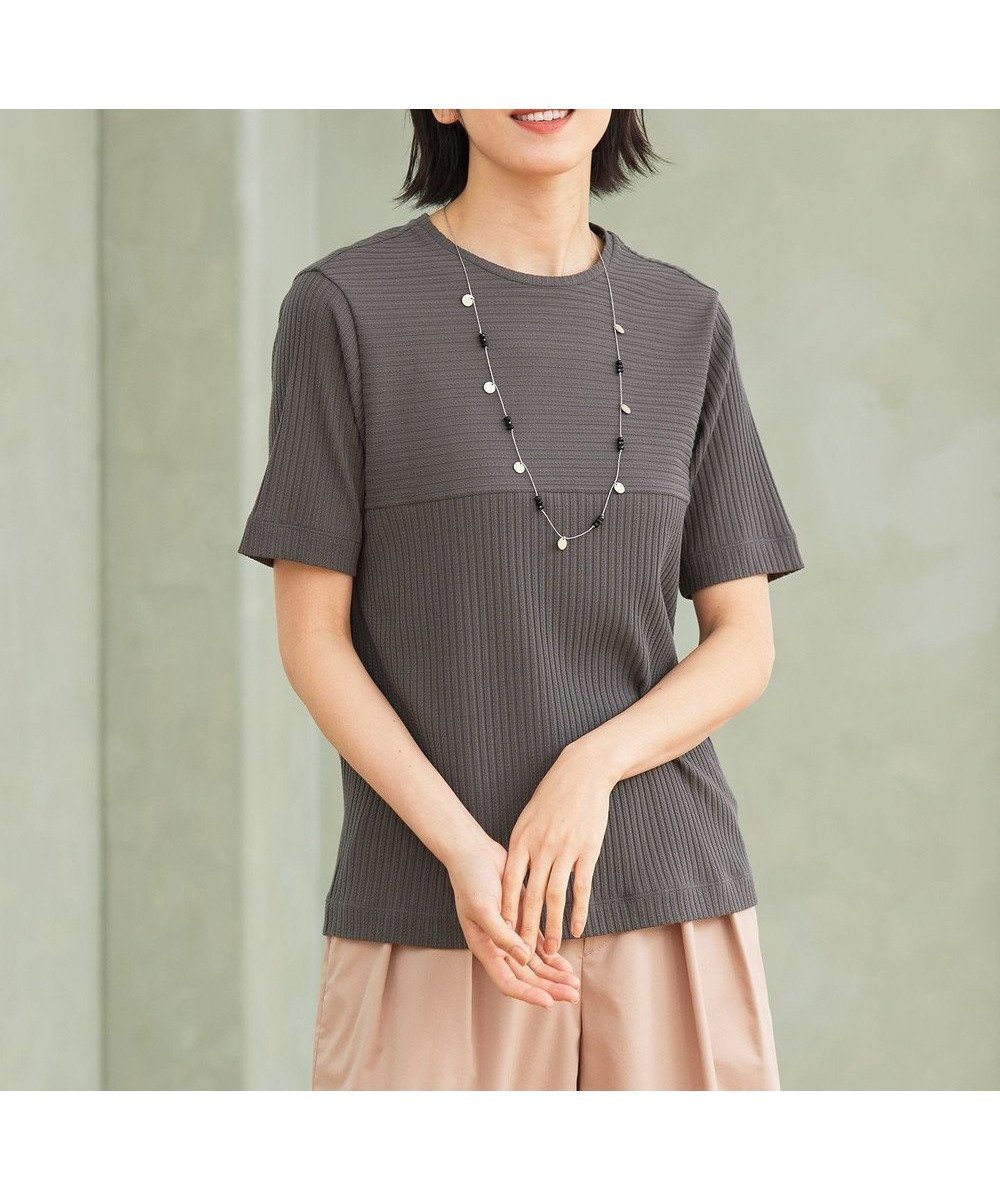 【自由区/JIYU-KU】の【アンサンブル対応・洗える】ハンディ トップス 人気、トレンドファッション・服の通販 founy(ファニー) 　ファッション　Fashion　レディースファッション　Fashion for Women　トップス・カットソー　Cut & Sew Tops　アンサンブルニット　Knit Ensembles & Twin Sets　シャツ・ブラウス・オフィスカジュアル　Elegant Blouses & Button-Ups　ロングTシャツ・Tシャツ　Longline T-Shirts & Tees　カットソー・ベーシックTシャツ　Cut-and-Sewn Tops / Stretch Tees & Basics　アンサンブル　Ensemble Set　カットソー　Cut and Sewn Top　カーディガン　Cardigan, Knitwear　ショート　Short, Short Length　バランス　Balance, Style Balance　ロング　Long, Long-Length　エレガント 上品　Elegant　半袖　Short Sleeve, Half Sleeve　夏　Summer　春　Spring　S/S・春夏　SS, Spring/Summer, Warm Season　洗える　Machine Washable　透かし　Cut-Out, Lacework　 other-1|ID: prp329100004550434 ipo3291000000032709107
