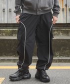 【ウィゴー/WEGO】の【ユニセックス着用ITEM/ウエストゴム】イージーパイピングカーゴパンツ ブラック|ID: prp329100004550462 ipo3291000000033666853