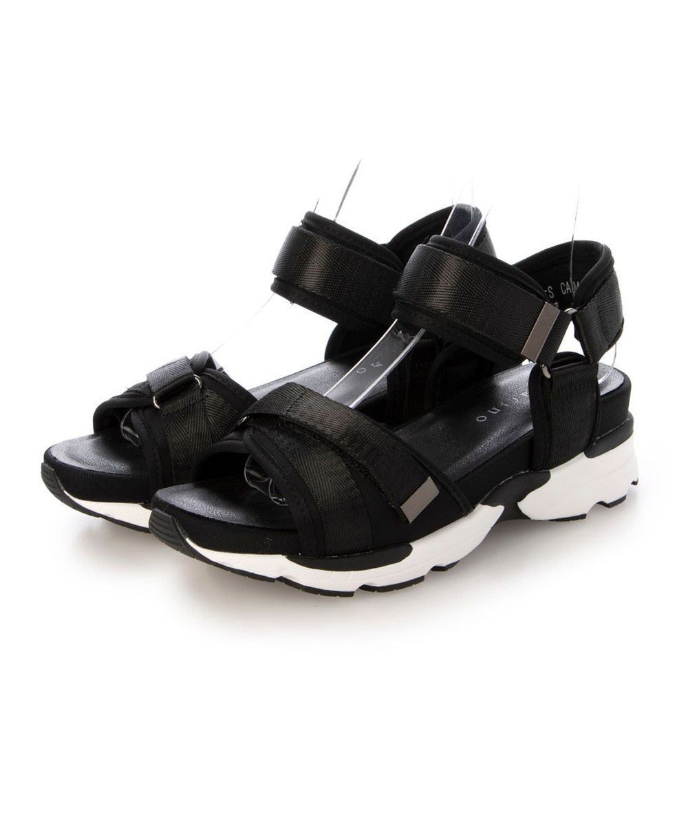 【モード エ ジャコモ/MODE ET JACOMO】のcarino 厚底クロスベルトスポーツサンダル インテリア・キッズ・メンズ・レディースファッション・服の通販 founy(ファニー) 　ファッション　Fashion　レディースファッション　WOMEN　ベルト　Belts　スポーツウェア　Sportswear　サンダル / ミュール　Sandals　クール　Cool　サンダル　Sandals　シューズ　Shoes　シンプル　Simple　スタイリッシュ　Stylish　スポーツ　Sports　デニム　Denim　トレンド　Trend　フェミニン　Feminine　ミックス　Mix　リゾート　Resort　エレガント 上品　Elegant　再入荷　Restock/Back In Stock/Re Arrival　厚底　Platforms　夏　Summer　旅行　Travel　春　Spring　S/S・春夏　Ss・Spring/Summer　ブラック|ID: prp329100004550479 ipo3291000000032313310