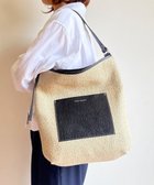 【エクエル ル スティル デヴィ/Hekher Le Style de Vie】の【日本製 / A4サイズ対応 / 3WAY】ジュート×牛革 ショルダーバッグ large ブラック|ID: prp329100004550488 ipo3291000000032583546