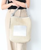 【エクエル ル スティル デヴィ/Hekher Le Style de Vie】の【日本製 / A4サイズ対応 / 3WAY】ジュート×牛革 ショルダーバッグ large シルバー|ID: prp329100004550488 ipo3291000000032583551