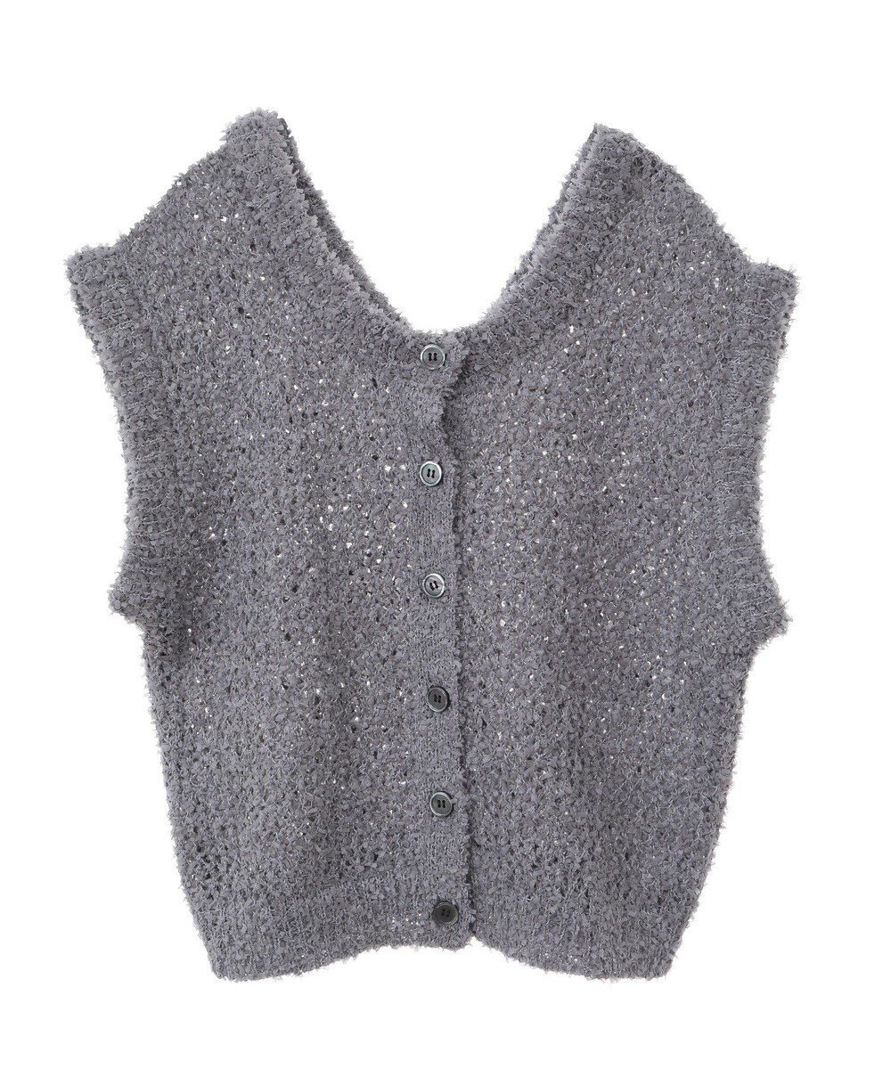 【アースミュージックアンドエコロジー/earth music&ecology】のファンシーヤーンベスト インテリア・キッズ・メンズ・レディースファッション・服の通販 founy(ファニー) ファッション Fashion レディースファッション Fashion for Women アウター Coat / Outerwear Collection トップス・カットソー Cut & Sew Tops ベスト&ジレ / 重ね着スタイル Vests & Gilets おすすめ Recommended / Our Picks ベスト Vest, Waistcoat ポケット Pocket, Pocket Detail 夏 Summer 春 Spring S/S・春夏 SS, Spring/Summer, Warm Season 羽織 Haori, Light Jacket Charcoal Gray|ID: prp329100004550497 ipo3291000000034272059