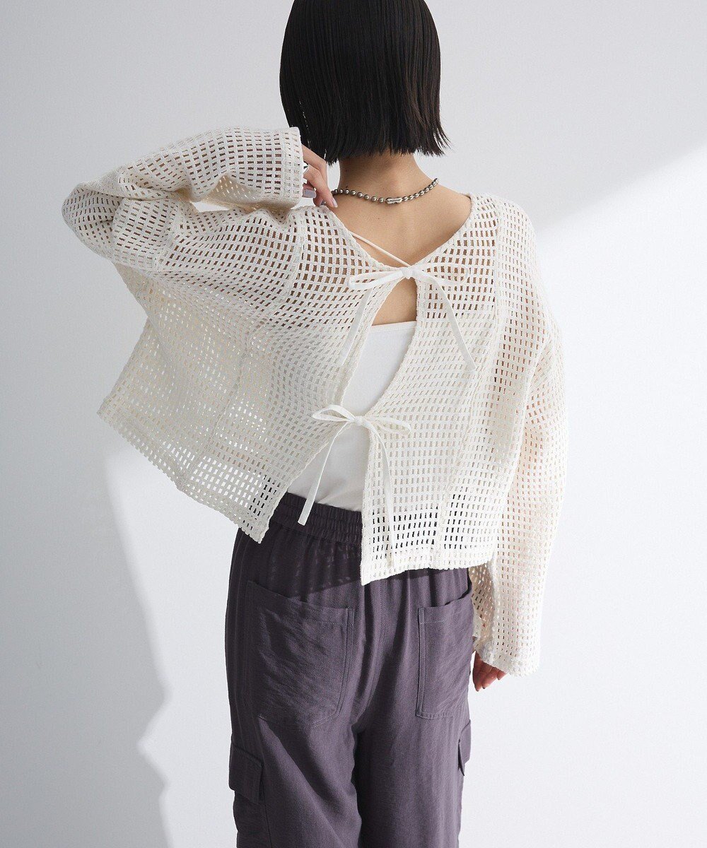 【グリーンパークス/Green Parks】のI 前後2way メッシュショート丈カーディガン 人気、トレンドファッション・服の通販 founy(ファニー) ファッション Fashion レディースファッション Fashion for Women トップス・カットソー Cut & Sew Tops カーディガン・羽織り Layered Style Cardigans おすすめ Recommended / Our Picks カーディガン Cardigan, Knitwear ショート Short, Short Length ポケット Pocket, Pocket Detail メッシュ Mesh, Net Fabric ワイド Wide, Wide Fit 夏 Summer 春 Spring S/S・春夏 SS, Spring/Summer, Warm Season other-1|ID: prp329100004550503 ipo3291000000032160043