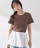 【アースミュージックアンドエコロジー/earth music&ecology】のドットプリントTシャツ Brown|ID: prp329100004550504 ipo3291000000033491804