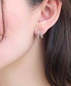【フィービィー/phoebe】の【痛くないシリーズ金属アレルギー対応】ダブルツイストメタルフロートライトフィットイヤリング シルバー シルバー|ID: prp329100004550554 ipo3291000000032553079