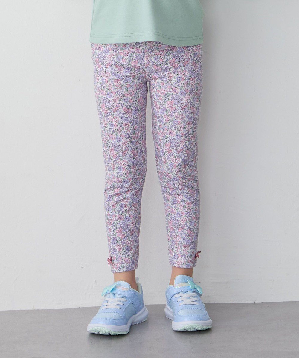 【エニファム/any FAM / KIDS】の総柄プリントレギンス インテリア・キッズ・メンズ・レディースファッション・服の通販 founy(ファニー) 　ファッション　Fashion　キッズファッション　Fashion for Kids　アニマル　Animal Print　ストレッチ　Stretch, Stretchy Fabric　スマホ　Smartphone, Mobile Device　トレンド　Trend, Trending Now　定番　Standard, Basic Item　人気　Popular, Best Seller　フィット　Fit, Slim Fit　プリント　Print, Printed Pattern　ポケット　Pocket, Pocket Detail　レギンス　Leggings, Stretch Pants　プチプライス・低価格　Affordable / Budget Price　ラベンダー×花柄|ID: prp329100004551065 ipo3291000000032717865
