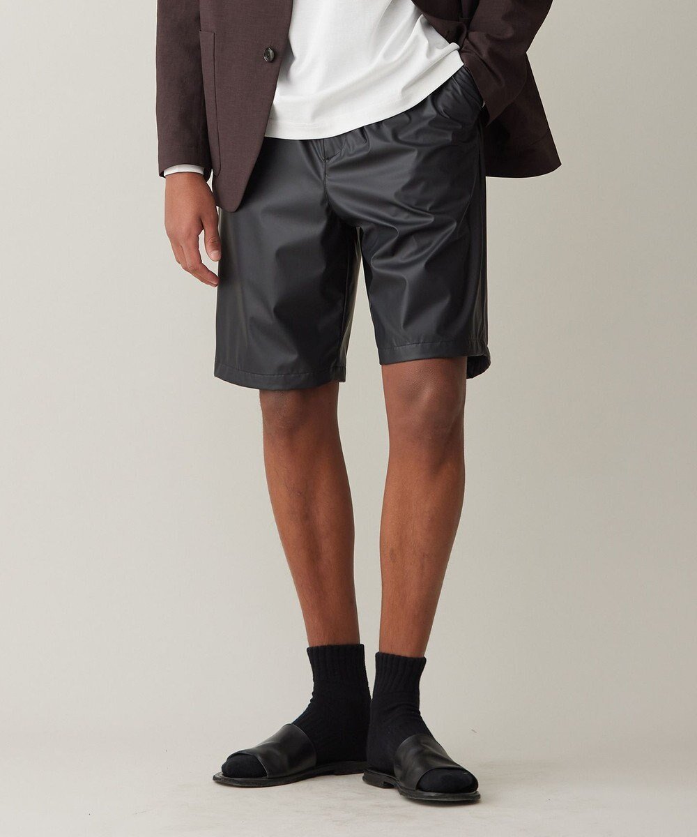 【アンフィーロ/UNFILO / MEN】のレザーライク ショートパンツ インテリア・キッズ・メンズ・レディースファッション・服の通販 founy(ファニー) 　ファッション　Fashion　メンズファッション　MEN　ボトムス　Bottoms/Men　ハーフ / ショートパンツ　Short Pants　ギャザー　Gather　ショーツ　Shorts　ショート　Short　シルク　Silk　シンプル　Simple　ストレッチ　Stretch　パウダー　Powder　夏　Summer　春　Spring　S/S・春夏　Ss・Spring/Summer　クロ|ID: prp329100004551144 ipo3291000000032166989