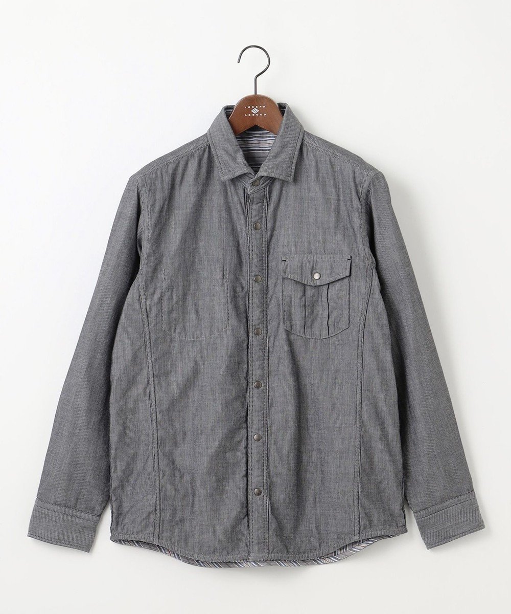 【ジョセフ アブード/JOSEPH ABBOUD / MEN】の【25SS・2WAY】リバーシブルシャツ インテリア・キッズ・メンズ・レディースファッション・服の通販 founy(ファニー) 　ファッション　Fashion　メンズファッション　Men's Style Online　トップス・カットソー　Tops/Tshirt/Men　シャツ　Shirts　2025年　2025　2025春夏・S/S　Ss,Spring/Summer,2025　シャンブレー　Chambray　ストライプ　Stripe　ドット　Dot　パターン　Pattern　ワイヤー　Wire　夏　Summer　定番　Standard　春　Spring　S/S・春夏　Ss・Spring/Summer　無地　Plain Color　グレー系|ID: prp329100004551174 ipo3291000000032662520
