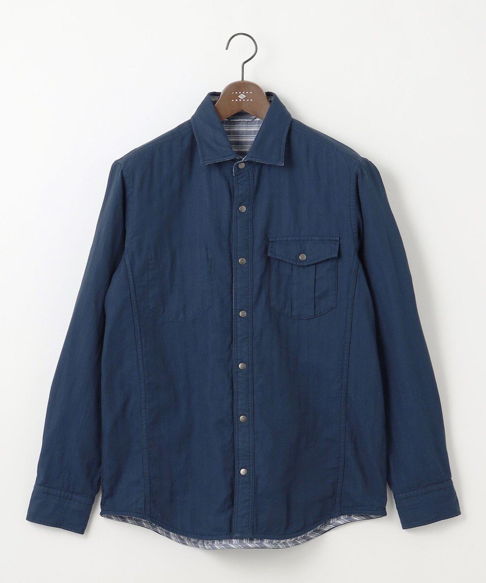 【ジョセフ アブード/JOSEPH ABBOUD / MEN】の【25SS・2WAY】リバーシブルシャツ インテリア・キッズ・メンズ・レディースファッション・服の通販 founy(ファニー) 　ファッション　Fashion　メンズファッション　Men's Style Online　トップス・カットソー　Tops/Tshirt/Men　シャツ　Shirts　2025年　2025　2025春夏・S/S　Ss,Spring/Summer,2025　シャンブレー　Chambray　ストライプ　Stripe　ドット　Dot　パターン　Pattern　ワイヤー　Wire　夏　Summer　定番　Standard　春　Spring　S/S・春夏　Ss・Spring/Summer　無地　Plain Color　ネイビー系|ID: prp329100004551174 ipo3291000000032662522