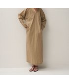 【エイトン/ATON】のCATCH WASHER COTTON Vネックドレス BEIGE|ID: prp329100004551203 ipo3291000000033603968