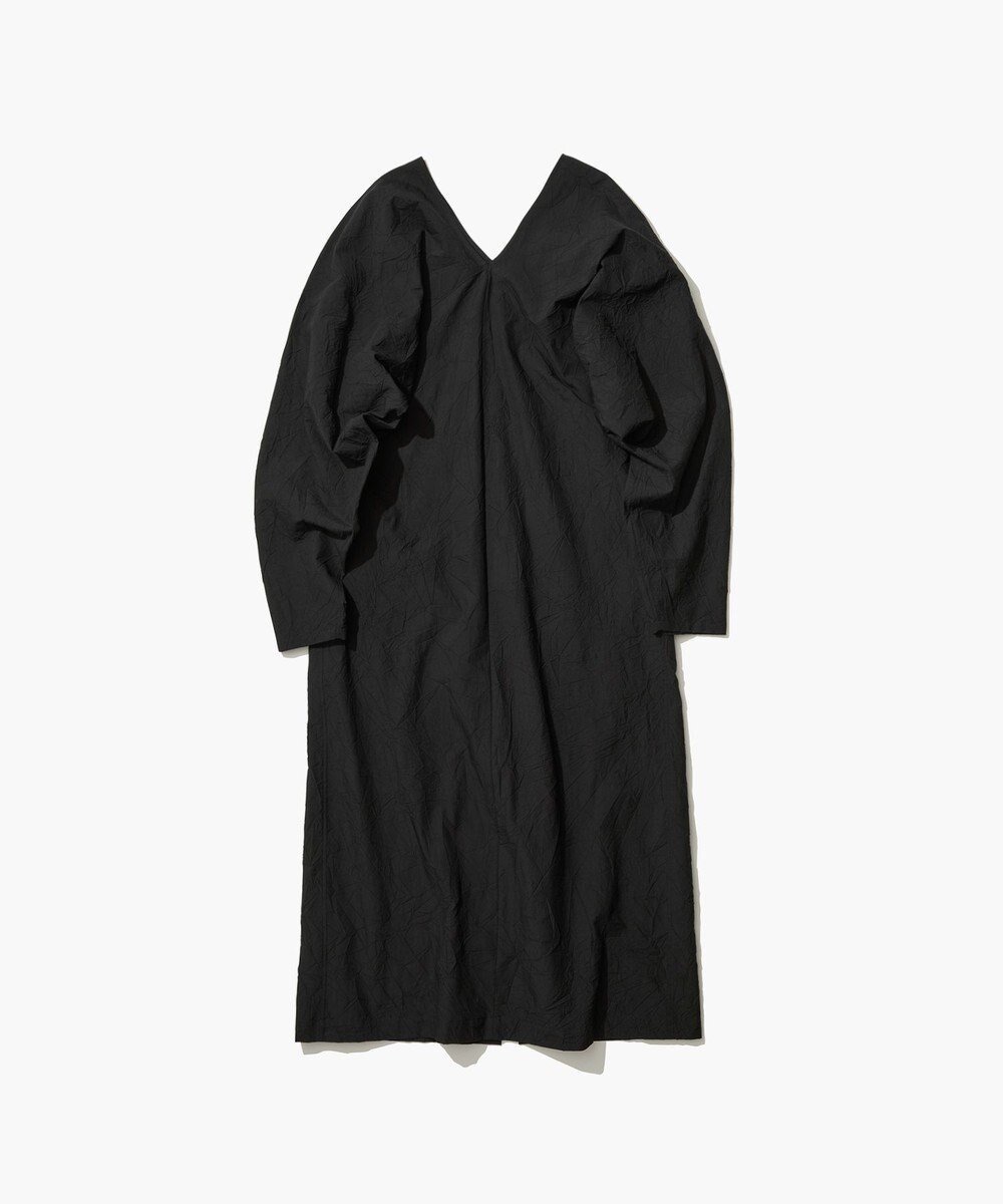 【エイトン/ATON】のCATCH WASHER COTTON Vネックドレス インテリア・キッズ・メンズ・レディースファッション・服の通販 founy(ファニー) 　ファッション　Fashion　レディースファッション　Fashion for Women　ワンピース　Dresses　フォーマル・パーティードレス・結婚式用ドレス　Elegant & Casual Dresses　ストレート　Straight, Straight Cut　スリーブ　Sleeve, Long Sleeve / Short Sleeve　タンク　Tank Top, Sleeveless Top　デニム　Denim, Jeans Material　ドレス　Dress, One-Piece　ロング　Long, Long-Length　夏　Summer　春　Spring　S/S・春夏　SS, Spring/Summer, Warm Season　BLACK|ID: prp329100004551203 ipo3291000000033603969