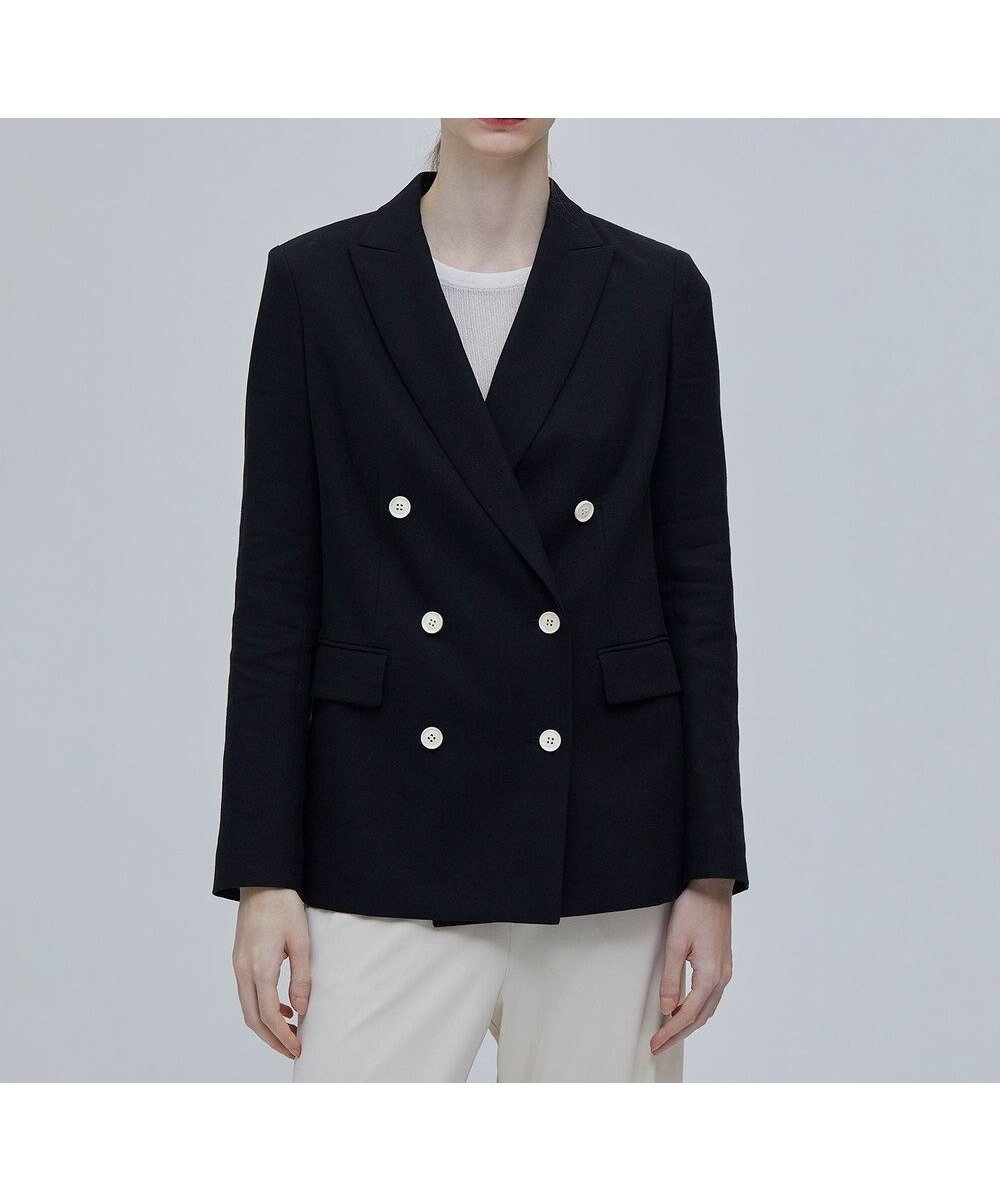【ベイジ,/BEIGE,】の【VERY 7月号掲載】 MARC / ダブルジャケット インテリア・キッズ・メンズ・レディースファッション・服の通販 founy(ファニー) 　雑誌掲載アイテム　Magazine Picks & Fashion Features　ファッション雑誌　Fashion Magazines　ヴェリィ　VERY　ファッション　Fashion　レディースファッション　Fashion for Women　アウター　Coat / Outerwear Collection　レディースジャケット・軽アウター　Jackets　7月号　July Issue　おすすめ　Recommended / Our Picks　ジャケット　Jacket, Outerwear　ダブル　Double, Double-Breasted　デニム　Denim, Jeans Material　ドレス　Dress, One-Piece　マニッシュ　Mannish, Boyish　ビジネス 仕事 通勤　Business / Work / Commuting　夏　Summer　無地　Plain, Solid Color　雑誌　Magazine, Fashion Magazine　Black|ID: prp329100004551208 ipo3291000000033487565