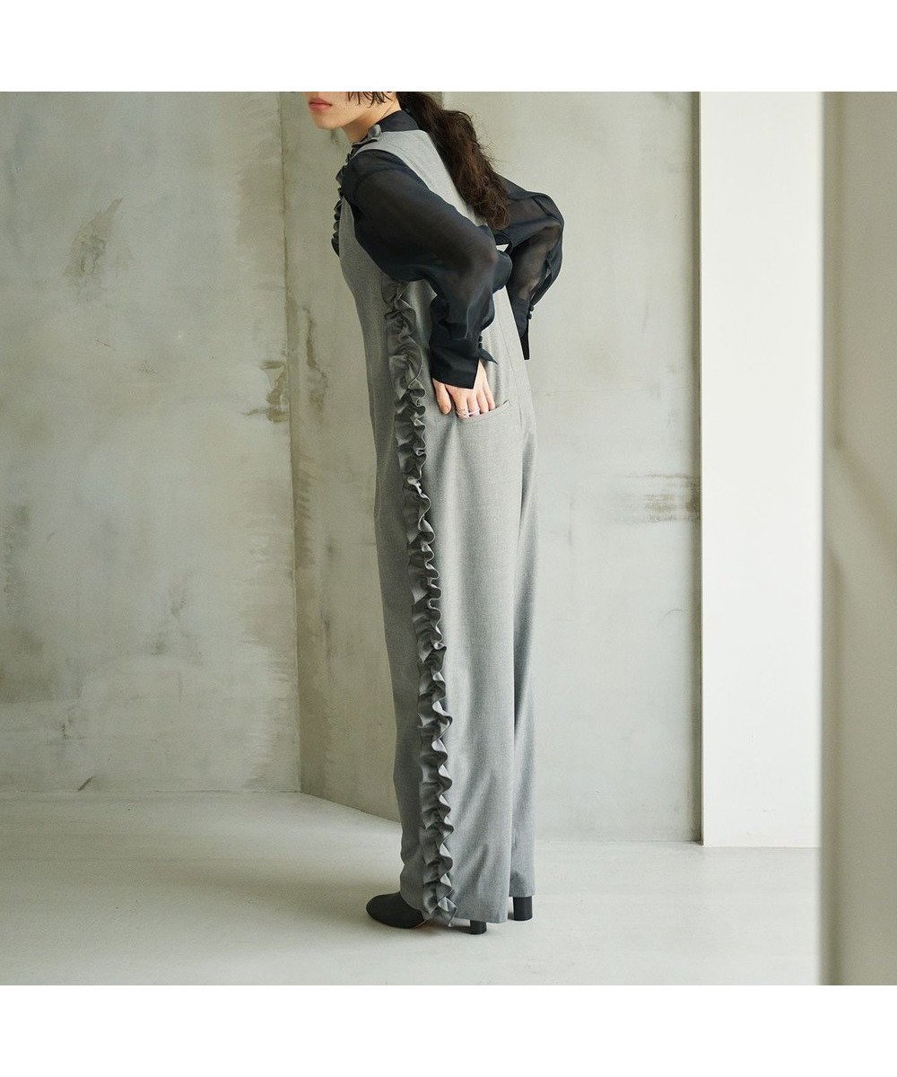 【ハッシュニュアンス/#Newans】の【洗濯機可能/ストレッチ】ホイップクリームオールインワン インテリア・キッズ・メンズ・レディースファッション・服の通販 founy(ファニー) ファッション Fashion レディースファッション Fashion for Women ワンピース Dresses オールインワン・ワンピース Dresses and Jumpsuits サロペット&オールインワン Dungarees & Jumpsuit Styles アクセサリー Fashion Accessories コンパクト Compact, Small Size ストレッチ Stretch, Stretchy Fabric フリル Frill, Ruffle 洗える Machine Washable グレー|ID: prp329100004551263 ipo3291000000034365055