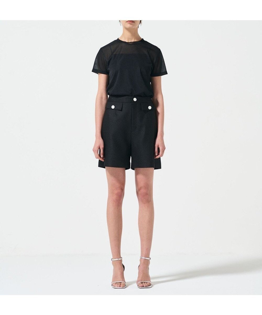 【グレース コンチネンタル/GRACE CONTINENTAL】のリネンタッチハーフパンツ インテリア・キッズ・メンズ・レディースファッション・服の通販 founy(ファニー) 　ファッション　Fashion　レディースファッション　Fashion for Women　パンツ　Pants & Trousers　ショートパンツ・ハーフパンツ　High-Waisted & Relaxed Shorts　ショート　Short, Short Length　ハーフ　Half, Half-Length　夏　Summer　S/S・春夏　SS, Spring/Summer, Warm Season　A/W・秋冬　Autumn/Winter　ブラック|ID: prp329100004551341 ipo3291000000034410903