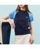 【23区 ゴルフ/NIJYUSANKU GOLF】の【WOMEN】【ウォッシャブル】バイカラー モックネック ニット ネイビー系|ID: prp329100004551369 ipo3291000000032686309
