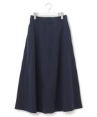 【ジェイプレスヨークストリート/J.PRESS YORK STREET】の【WOMEN】ワンウォッシュリネンコットン スカート ネイビー系|ID: prp329100004551447 ipo3291000000032525127