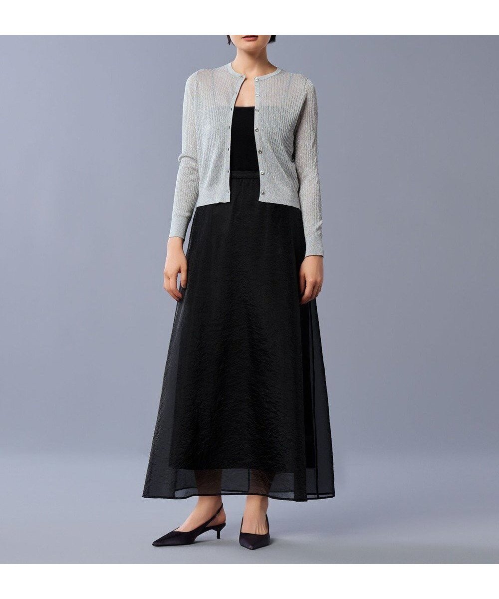 【アンクレイヴ/uncrave】の【手洗い可】リンクルオーガンジー フレアスカート(uncrave STANDARD) インテリア・キッズ・メンズ・レディースファッション・服の通販 founy(ファニー) 　ファッション　Fashion　レディースファッション　Fashion for Women　スカート　Skirts　Aライン・フレアスカート　A-Line & Flared Skirts　エレガント 上品　Elegant　オーガンジー　Organza Fabric　シアー　Sheer, See-Through　シンプル　Simple, Minimal　フレア　Flare, Flared　A/W・秋冬　Autumn/Winter　S/S・春夏　SS, Spring/Summer, Warm Season　夏　Summer　ブラック|ID: prp329100004551465 ipo3291000000036299379