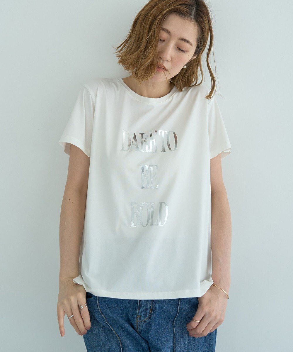 【イェッカ ヴェッカ/YECCA VECCA】のロゴTee インテリア・キッズ・メンズ・レディースファッション・服の通販 founy(ファニー) 　ファッション　Fashion　レディースファッション　Fashion for Women　トップス・カットソー　Cut & Sew Tops　シャツ・ブラウス・オフィスカジュアル　Elegant Blouses & Button-Ups　ロングTシャツ・Tシャツ　Longline T-Shirts & Tees　カットソー・ベーシックTシャツ　Cut-and-Sewn Tops / Stretch Tees & Basics　インナー　Innerwear　カットソー　Cut and Sewn Top　ジャケット　Jacket, Outerwear　ストレッチ　Stretch, Stretchy Fabric　ポケット　Pocket, Pocket Detail　夏　Summer　春　Spring　S/S・春夏　SS, Spring/Summer, Warm Season　Silver|ID: prp329100004551663 ipo3291000000032367227