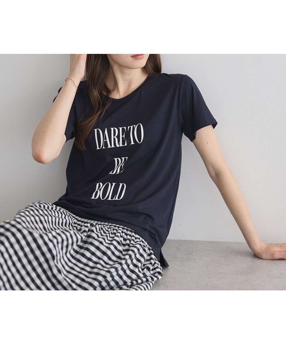 【イェッカ ヴェッカ/YECCA VECCA】のロゴTee インテリア・キッズ・メンズ・レディースファッション・服の通販 founy(ファニー) 　ファッション　Fashion　レディースファッション　Fashion for Women　トップス・カットソー　Cut & Sew Tops　シャツ・ブラウス・オフィスカジュアル　Elegant Blouses & Button-Ups　ロングTシャツ・Tシャツ　Longline T-Shirts & Tees　カットソー・ベーシックTシャツ　Cut-and-Sewn Tops / Stretch Tees & Basics　インナー　Innerwear　カットソー　Cut and Sewn Top　ジャケット　Jacket, Outerwear　ストレッチ　Stretch, Stretchy Fabric　ポケット　Pocket, Pocket Detail　夏　Summer　春　Spring　S/S・春夏　SS, Spring/Summer, Warm Season　Navy|ID: prp329100004551663 ipo3291000000033658180