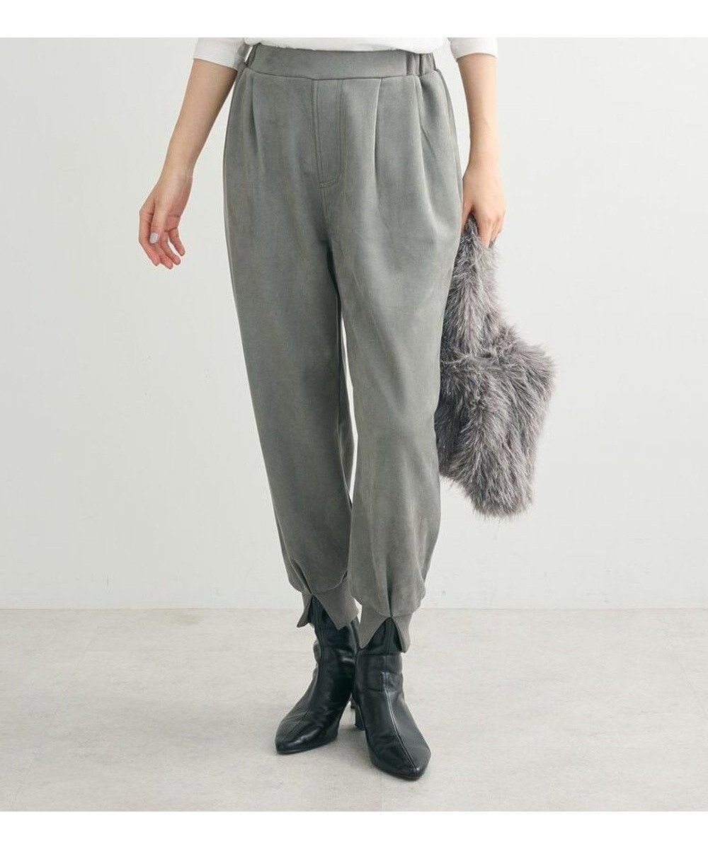 【グリーンパークス/Green Parks】の・furryrateポンチスエードジョガーパンツ インテリア・キッズ・メンズ・レディースファッション・服の通販 founy(ファニー) 　ファッション　Fashion　レディースファッション　Fashion for Women　パンツ　Pants & Trousers　おすすめ　Recommended / Our Picks　スタイリッシュ　Stylish, Fashionable　スリット　Slit, Slit Detail　フロント　Front, Front Design　ポケット　Pocket, Pocket Detail　ワイド　Wide, Wide Fit　A/W・秋冬　Autumn/Winter　Green|ID: prp329100004551790 ipo3291000000032775448
