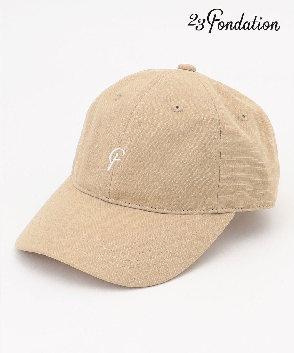 【23区 ゴルフ/NIJYUSANKU GOLF】の【23Fondation】ワンポイント キャップ インテリア・キッズ・メンズ・レディースファッション・服の通販 founy(ファニー) 　ファッション　Fashion　レディースファッション　Fashion for Women　キャップ&ハット　Hats & Caps　キャップ　Cap, Baseball Cap　シンプル　Simple, Minimal　フロント　Front, Front Design　ベーシック　Basic, Essential　リネン　Linen, Linen Fabric　ワンポイント　One Point, Statement Accent　帽子　Hat, Headwear　春　Spring　秋　Autumn　ベージュ系|ID: prp329100004551822 ipo3291000000032495013