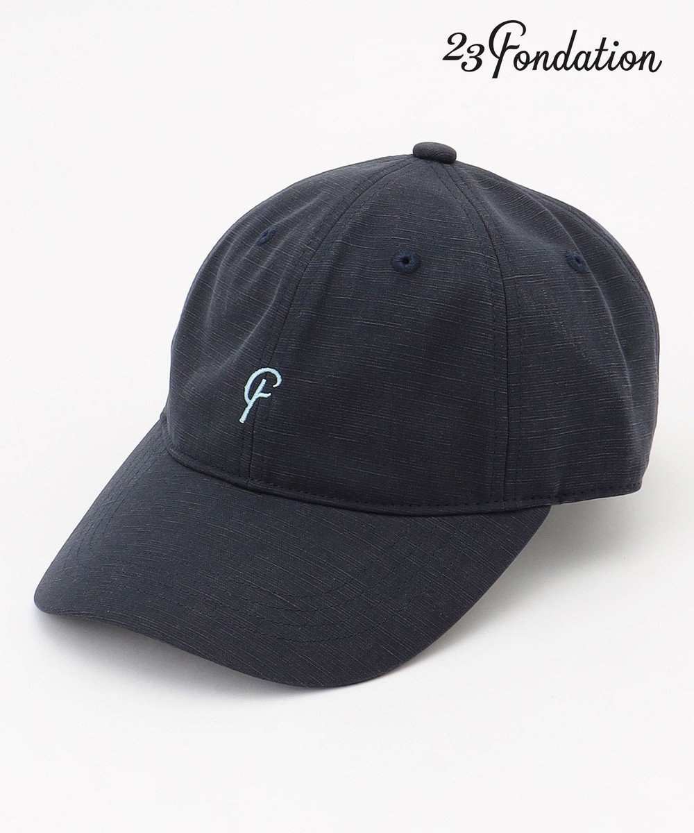 【23区 ゴルフ/NIJYUSANKU GOLF】の【23Fondation】ワンポイント キャップ インテリア・キッズ・メンズ・レディースファッション・服の通販 founy(ファニー) 　ファッション　Fashion　レディースファッション　Fashion for Women　キャップ&ハット　Hats & Caps　キャップ　Cap, Baseball Cap　シンプル　Simple, Minimal　フロント　Front, Front Design　ベーシック　Basic, Essential　リネン　Linen, Linen Fabric　ワンポイント　One Point, Statement Accent　帽子　Hat, Headwear　春　Spring　秋　Autumn　ネイビー系|ID: prp329100004551822 ipo3291000000032495014