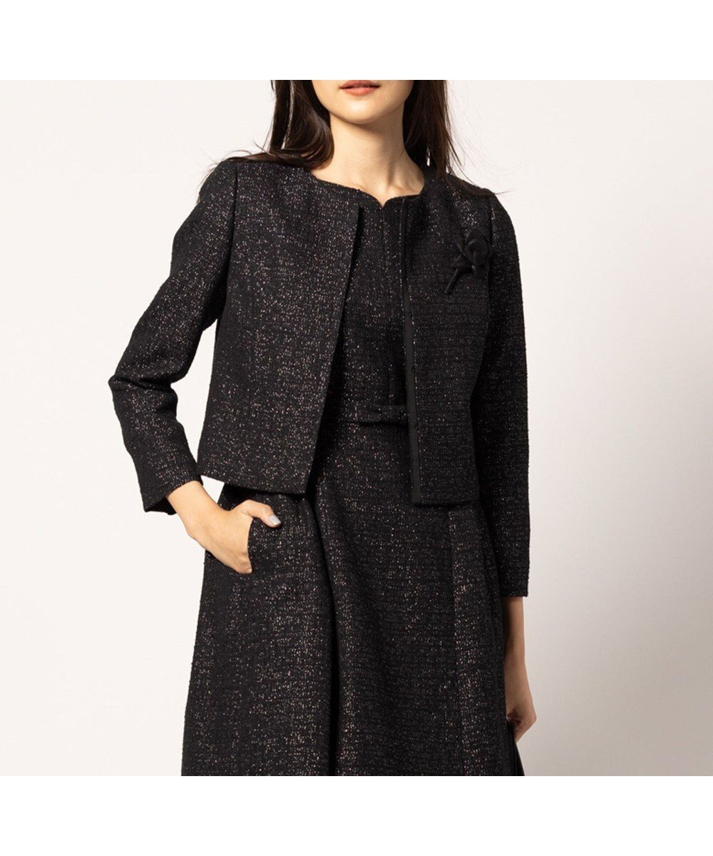 【トッカ/TOCCA】の【WEB限定カラーあり】FIRST SPRINGS ジャケット インテリア・キッズ・メンズ・レディースファッション・服の通販 founy(ファニー) 　ファッション　Fashion　レディースファッション　Fashion for Women　アウター　Coat / Outerwear Collection　レディースジャケット・軽アウター　Jackets　ノーカラージャケット / シンプル上品コーデ　Collarless Jackets　2025年　2025　2025春夏・S/S　Spring/Summer 2025 SS25　オケージョン　Occasion Wear　ジャケット　Jacket, Outerwear　セレモニー　Ceremony　ツイード　Twill, Twill Weave　ドレス　Dress, One-Piece　ミックス　Mix, Mixed Style　夏　Summer　S/S・春夏　SS, Spring/Summer, Warm Season　A/W・秋冬　Autumn/Winter　ビジネス 仕事 通勤　Business / Work / Commuting　[WEB限定]ブラック|ID: prp329100004551857 ipo3291000000035662426