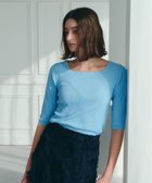 【イェッカ ヴェッカ/YECCA VECCA】のラメ混スクエアネックリブニット Blue|ID: prp329100004551865 ipo3291000000032666567