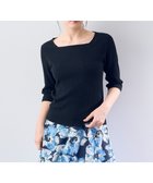 【イェッカ ヴェッカ/YECCA VECCA】のラメ混スクエアネックリブニット Black|ID: prp329100004551865 ipo3291000000032666568