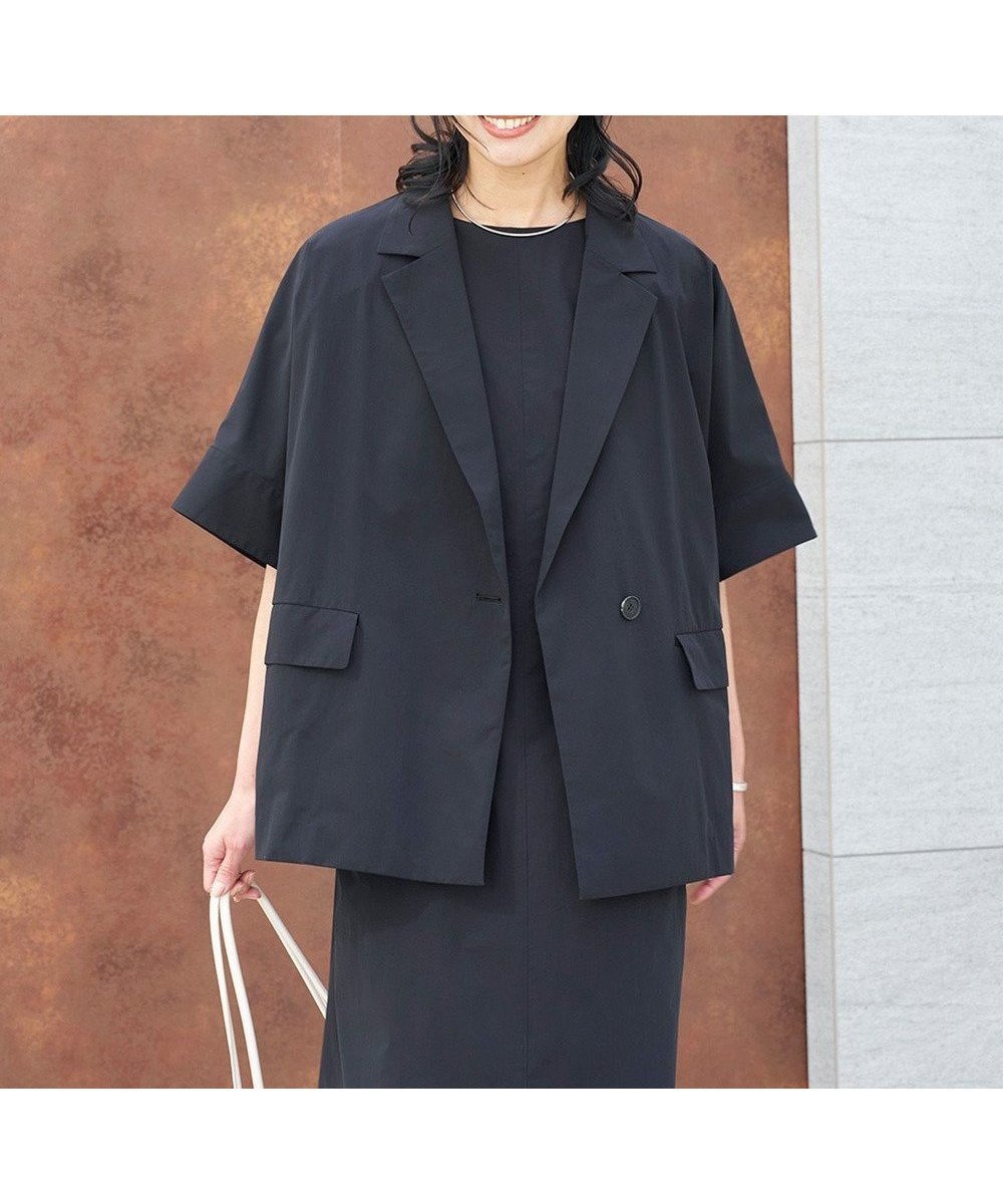 【アンフィーロ 自由区/UNFILO】の【mi-molletコラボ】FINE MOVE ハーフスリーブジャケット 人気、トレンドファッション・服の通販 founy(ファニー) 　ファッション　Fashion　レディースファッション　Fashion for Women　アウター　Coat / Outerwear Collection　レディースジャケット・軽アウター　Jackets　テーラードジャケット / 通勤・きれいめスタイル　Tailored Jackets & Blazers　春　Spring　カフス　Cuff Design　コラボ　Collaboration, Collab　軽量　Lightweight, Ultra Light　ジャケット　Jacket, Outerwear　ストレッチ　Stretch, Stretchy Fabric　セットアップ　Set-Up, Coordinated Outfit　S/S・春夏　SS, Spring/Summer, Warm Season　おすすめ　Recommended / Our Picks　夏　Summer　 other-1|ID: prp329100004551909 ipo3291000000033582677