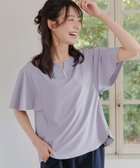 【ティアクラッセ/Tiaclasse】の【洗える】ブラウス見えフレアスリーブカットソー ラベンダー|ID: prp329100004551921 ipo3291000000032171158
