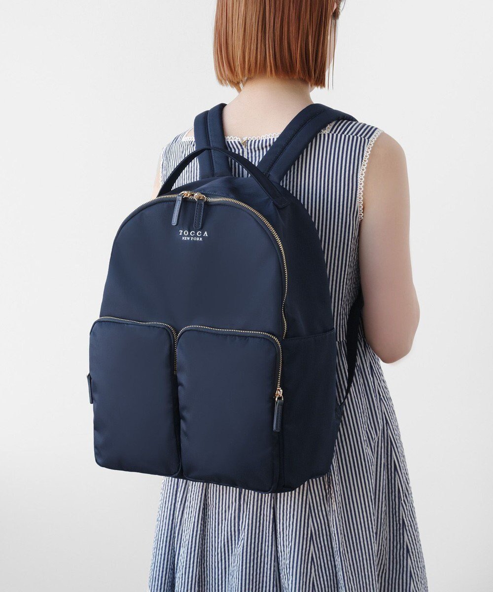 【トッカ/TOCCA】の【A4サイズ対応】VIA METRO BACKPACK バッグパック インテリア・キッズ・メンズ・レディースファッション・服の通販 founy(ファニー) 　ファッション　Fashion　レディースファッション　Fashion for Women　バッグ　Bags　アウトドア　Outdoor Clothing　キーホルダー　Keychain, Key Holder　クッション　Cushion, Throw Pillow　クラウン　Crown, Royal Motif　ジップ　Zip, Zipper　財布　Wallet, Purse　フロント　Front, Front Design　ポケット　Pocket, Pocket Detail　メッシュ　Mesh, Net Fabric　ラベンダー　Lavender　リュクス　Luxury, Elegant, High-End, Chic　リュック　Backpack, Rucksack　A/W・秋冬　Autumn/Winter　冬　Winter / This Winter　おすすめ　Recommended / Our Picks　旅行　Travel　ビジネス 仕事 通勤　Business / Work / Commuting　ネイビー系|ID: prp329100004551936 ipo3291000000032727655