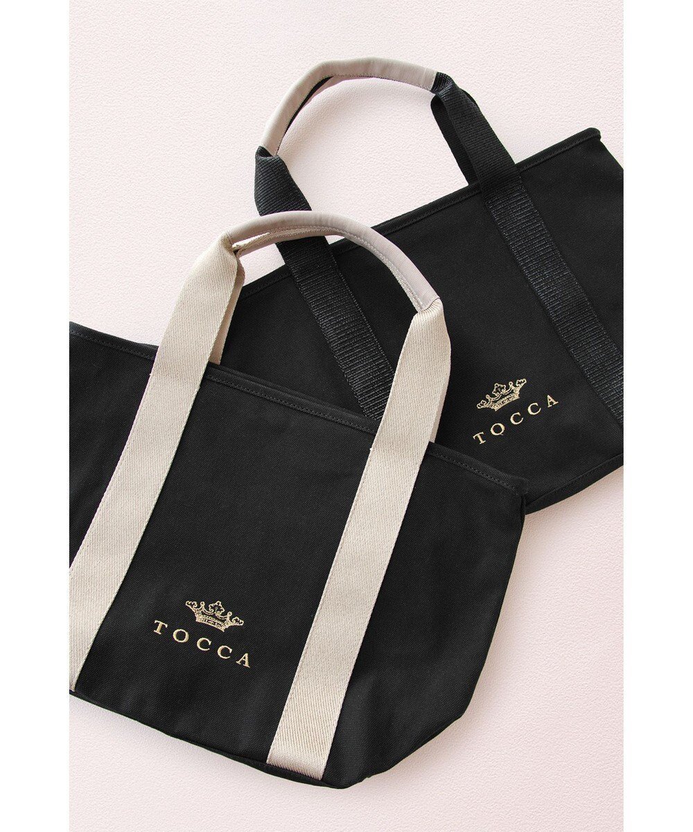 【トッカ/TOCCA】のLUMINA STRADA CANVAS TOTE キャンバストートバッグ インテリア・キッズ・メンズ・レディースファッション・服の通販 founy(ファニー) 　ファッション　Fashion　レディースファッション　Fashion for Women　バッグ　Bags　クラウン　Crown, Royal Motif　シンプル　Simple, Minimal　財布　Wallet, Purse　ポケット　Pocket, Pocket Detail　リュクス　Luxury, Elegant, High-End, Chic　A/W・秋冬　Autumn/Winter　冬　Winter / This Winter　ビジネス 仕事 通勤　Business / Work / Commuting　ブラック×ゴールド|ID: prp329100004551940 ipo3291000000032171260