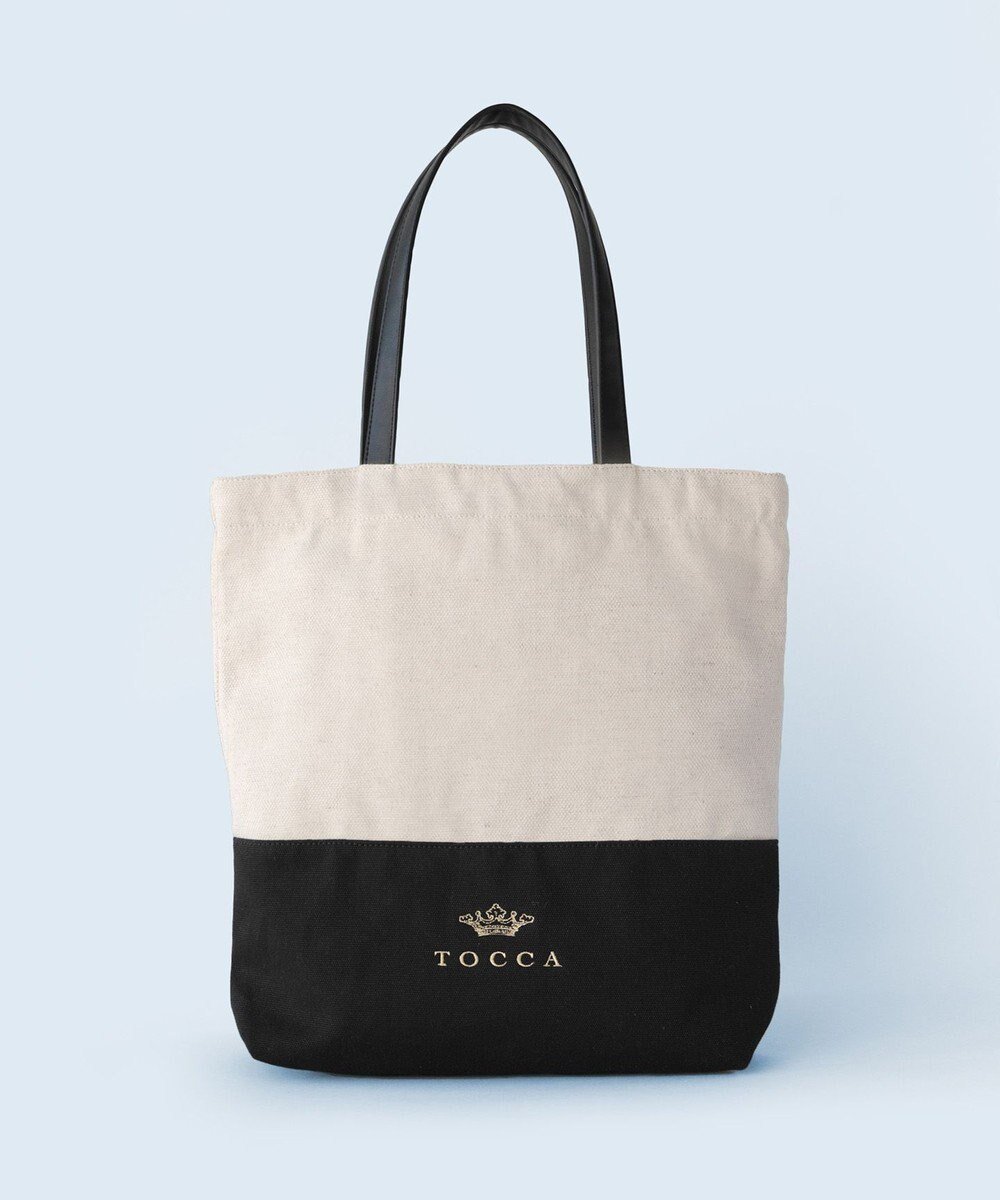 【トッカ/TOCCA】の【A4サイズ対応】CITTA CARINA TOTEBAG トートバッグ インテリア・キッズ・メンズ・レディースファッション・服の通販 founy(ファニー) 　ファッション　Fashion　レディースファッション　Fashion for Women　バッグ　Bags　冬　Winter / This Winter　キャンバス　Canvas, Canvas Fabric　クラウン　Crown, Royal Motif　フロント　Front, Front Design　ポケット　Pocket, Pocket Detail　モダン　Modern, Contemporary　リュクス　Luxury, Elegant, High-End, Chic　ワンポイント　One Point, Statement Accent　A/W・秋冬　Autumn/Winter　財布　Wallet, Purse　ビジネス 仕事 通勤　Business / Work / Commuting　ブラック系2|ID: prp329100004551945 ipo3291000000032171294