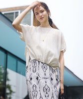 【23区/NIJYUSANKU】の【SLOW/一部店舗限定】ナチュラルピケワッシャー ブラウス 人気、トレンドファッション・服の通販 founy(ファニー) ファッション Fashion レディースファッション WOMEN トップス・カットソー Tops/Tshirt シャツ/ブラウス Shirts/Blouses エアリー Airy 春 Spring 洗える Washable ギャザー Gather ストライプ Stripe フォルム Form ワッシャー Washer S/S・春夏 Ss・Spring/Summer NEW・新作・新着・新入荷 New Arrivals おすすめ Recommend 夏 Summer エレガント 上品 Elegant 2025年 2025 2025春夏・S/S Ss,Spring/Summer,2025 |ID:prp329100004551969