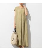 【23区/NIJYUSANKU】の【SLOW/一部店舗限定】ナチュラルピケワッシャー ワンピース モスグリーン系|ID:prp329100004551973