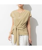 【23区/NIJYUSANKU】の【SLOW/一部店舗限定】ライトツイストコットン サッシュデザイン Tシャツ モスグリーン系|ID:prp329100004551979