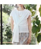 【23区/NIJYUSANKU】の【SLOW/一部店舗限定】ライトツイストコットン サッシュデザイン Tシャツ 人気、トレンドファッション・服の通販 founy(ファニー) ファッション Fashion レディースファッション Fashion for Women トップス・カットソー Cut & Sew Tops シャツ・ブラウス・オフィスカジュアル Elegant Blouses & Button-Ups ロングTシャツ・Tシャツ Longline T-Shirts & Tees カットソー・ベーシックTシャツ Cut-and-Sewn Tops / Stretch Tees & Basics 春 Spring カットソー Cut and Sewn Top シンプル Simple, Minimal スリーブ Sleeve, Long Sleeve / Short Sleeve タンク Tank Top, Sleeveless Top ドレープ Drape, Draping Fabric パープル Purple, Violet フレンチ French, French Style S/S・春夏 SS, Spring/Summer, Warm Season 夏 Summer 2025年 2025 2025春夏・S/S Spring/Summer 2025 SS25 thumbnail ホワイト系|ID: prp329100004551979 ipo3291000000033347362