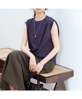 【23区/NIJYUSANKU】 【SLOW/一部店舗限定】ライトツイストコットン 切り替えデザイン Tシャツ人気、トレンドファッション・服の通販 founy(ファニー) ファッション Fashion レディースファッション WOMEN トップス・カットソー Tops/Tshirt シャツ/ブラウス Shirts/Blouses ロング / Tシャツ T-Shirts カットソー Cut and Sewn 春 Spring カットソー Cut And Sew シンプル Simple タンク Tank パープル Purple フォルム Form フレア Flare ボトム Bottom S/S・春夏 Ss・Spring/Summer NEW・新作・新着・新入荷 New Arrivals 夏 Summer 2025年 2025 2025春夏・S/S Ss,Spring/Summer,2025 |ID:prp329100004551984