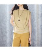 【23区/NIJYUSANKU】の【SLOW/一部店舗限定】ライトツイストコットン 切り替えデザイン Tシャツ モスグリーン系|ID:prp329100004551984