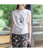 【23区/NIJYUSANKU】の【SLOW/一部店舗限定】ライトツイストコットン 切り替えデザイン Tシャツ ホワイト系|ID:prp329100004551984