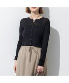 【23区/NIJYUSANKU】の【SLOW/一部店舗限定】シアーサマー リブ カーディガン ブラック系|ID:prp329100004552008