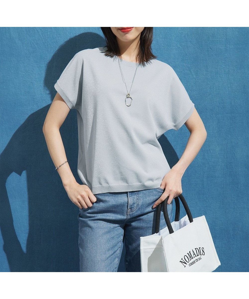 【23区/NIJYUSANKU】の【洗える】レーヨンポリエステルストレッチ プルオーバー ラメニット 人気、トレンドファッション・服の通販 founy(ファニー) 　ファッション　Fashion　レディースファッション　Fashion for Women　トップス・カットソー　Cut & Sew Tops　ニット　Knit Tops & Sweaters　カジュアルプルオーバー・ニットトップス　Pullovers & Knit Tops / Casual Pullovers　春　Spring　洗える　Machine Washable　ジャケット　Jacket, Outerwear　ストレッチ　Stretch, Stretchy Fabric　セーター　Sweater, Knitwear　トレンド　Trend, Trending Now　定番　Standard, Basic Item　人気　Popular, Best Seller　リラックス　Relax, Relaxed Fit　S/S・春夏　SS, Spring/Summer, Warm Season　夏　Summer　エレガント 上品　Elegant　ビジネス 仕事 通勤　Business / Work / Commuting　2025年　2025　2025春夏・S/S　Spring/Summer 2025 SS25　 other-1|ID: prp329100004552017 ipo3291000000033570231