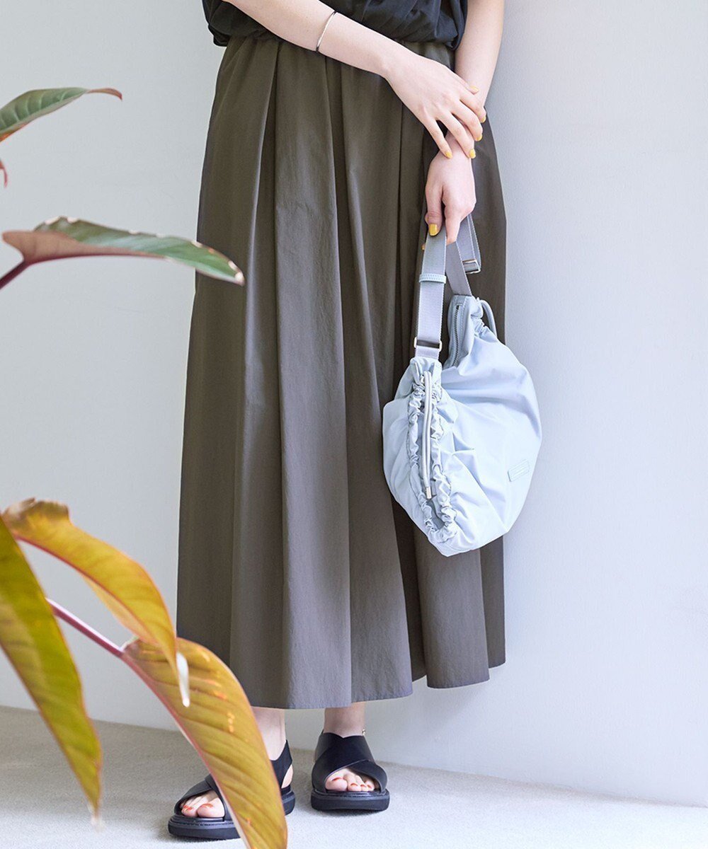 【23区/NIJYUSANKU】の【SLOW/一部店舗限定】UVカット/撥水/接触冷感 ナイロンタスランタフタ スカート インテリア・キッズ・メンズ・レディースファッション・服の通販 founy(ファニー) 　ファッション　Fashion　レディースファッション　Ladies' Fashion Online　スカート　Skirt　春　Spring　洗える　Washable　軽量　Lightweight　ブルゾン　Blouson　ランダム　Random　S/S・春夏　Ss・Spring/Summer　夏　Summer　2025年　2025　2025春夏・S/S　Ss,Spring/Summer,2025　グレー系|ID: prp329100004552040 ipo3291000000032171691