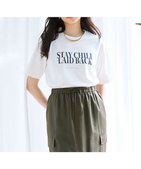 【23区/NIJYUSANKU】の【SLOW/一部店舗限定】MVSコットン ロゴTシャツ 人気、トレンドファッション・服の通販 founy(ファニー) ファッション Fashion レディースファッション WOMEN トップス・カットソー Tops/Tshirt シャツ/ブラウス Shirts/Blouses ロング / Tシャツ T-Shirts カットソー Cut and Sewn 春 Spring カットソー Cut And Sew スリット Slit ダウン Down プリント Print ベーシック Basic ボトム Bottom ラベンダー Lavender リラックス Relax S/S・春夏 Ss・Spring/Summer NEW・新作・新着・新入荷 New Arrivals 夏 Summer 2025年 2025 2025春夏・S/S Ss,Spring/Summer,2025 |ID:prp329100004552045
