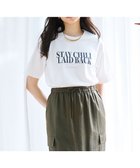 【23区/NIJYUSANKU】の【SLOW/一部店舗限定】MVSコットン ロゴTシャツ オフホワイトxダークパープルロゴ|ID:prp329100004552045