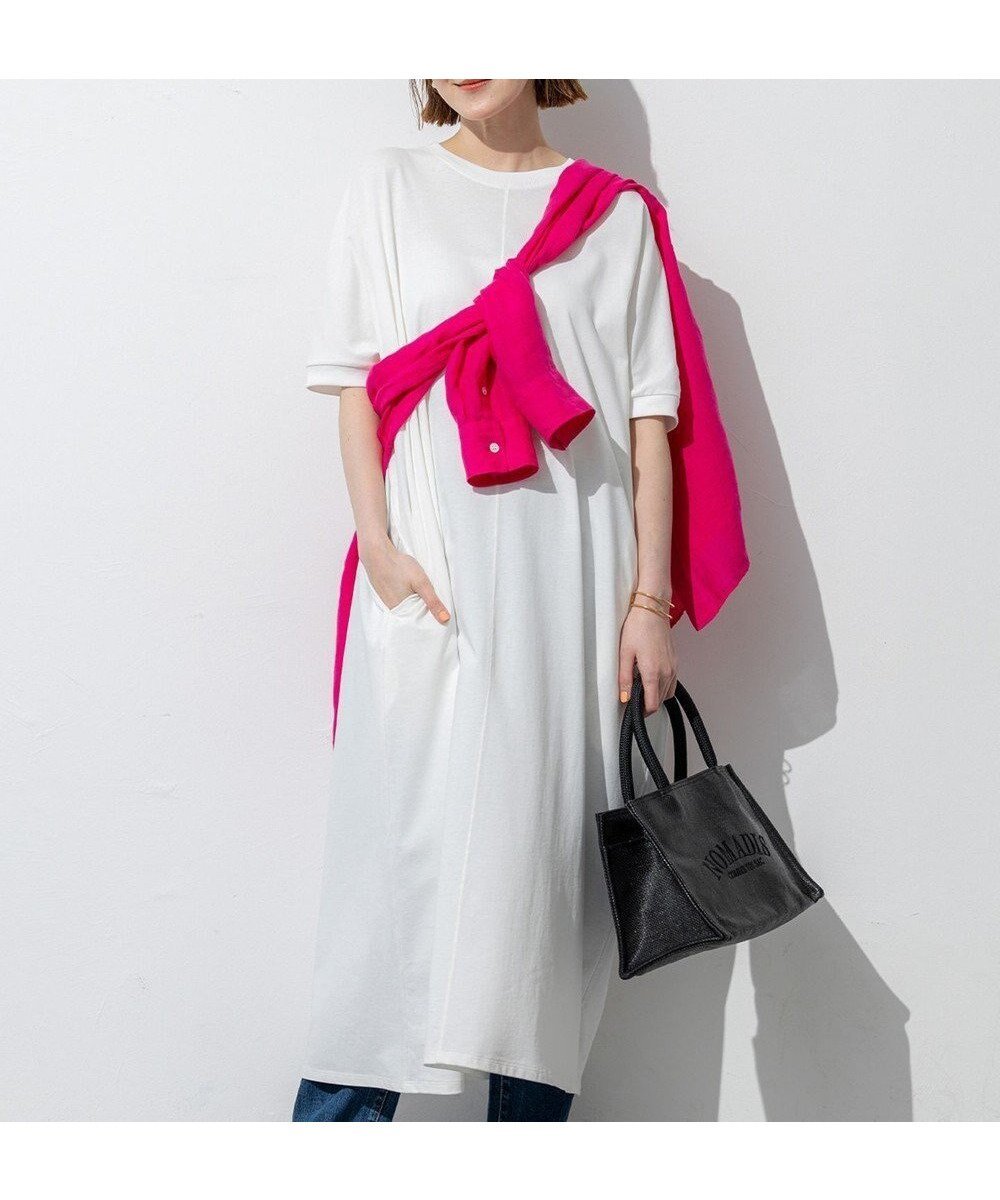 【23区/NIJYUSANKU】の【SLOW/一部店舗限定】MVSコットン T ワンピース インテリア・キッズ・メンズ・レディースファッション・服の通販 founy(ファニー) 　ファッション　Fashion　レディースファッション　WOMEN　ワンピース　Dress　春　Spring　ダウン　Down　ボトム　Bottom　ワイド　Wide　S/S・春夏　Ss・Spring/Summer　NEW・新作・新着・新入荷　New Arrivals　夏　Summer　エレガント 上品　Elegant　2025年　2025　2025春夏・S/S　Ss,Spring/Summer,2025　ホワイト系|ID: prp329100004552052 ipo3291000000032171736